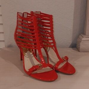Michael Kors glossy open toe strappy heels sandals